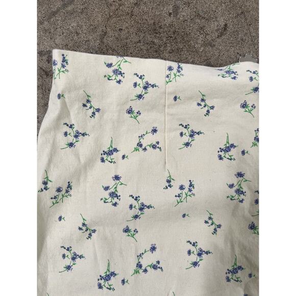 Urban Outfitters Womens Ashton Floral Ruffle Mini Skirt Medium Yellow Purple L - Picture 4 of 8